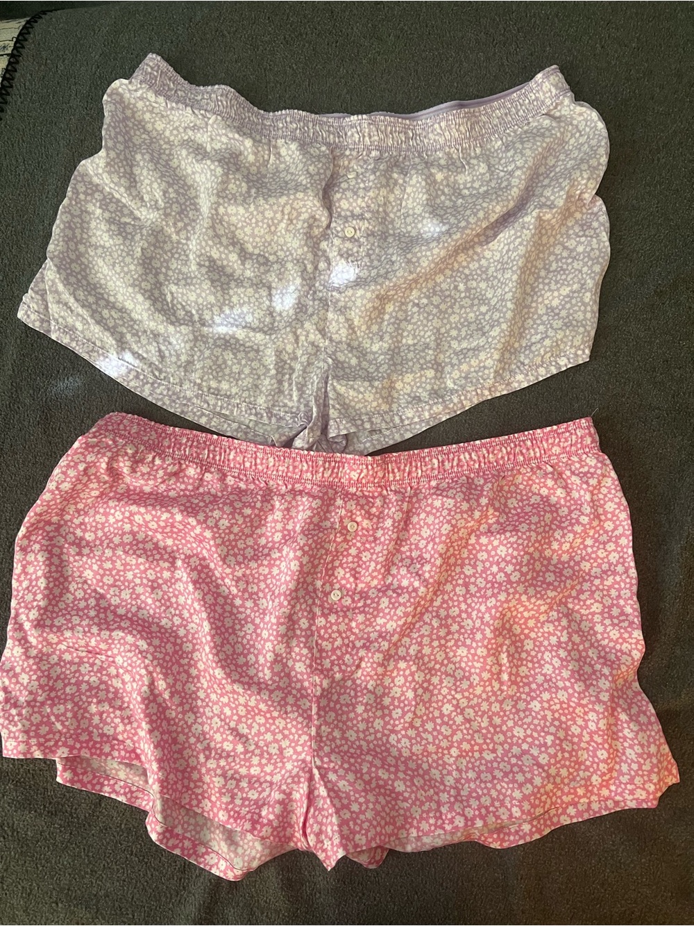 Victoria's Secret Floral Lounge Shorts - Pink and Light Purple